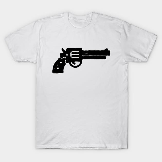 Magnum Gun Stencil Silhouette T-Shirt by AustralianMate